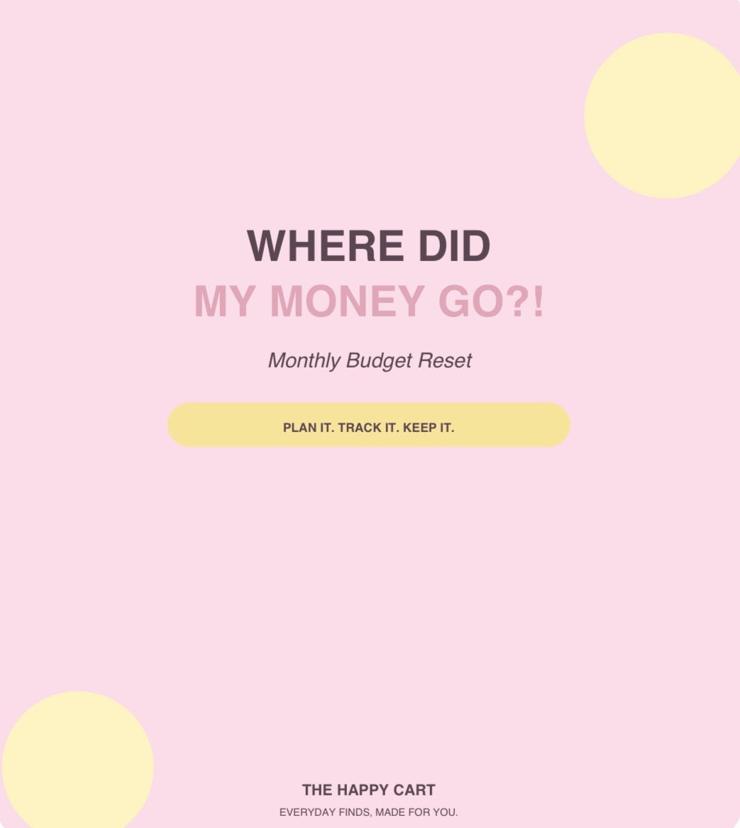 Where Did My Money Go? Budget Workbook