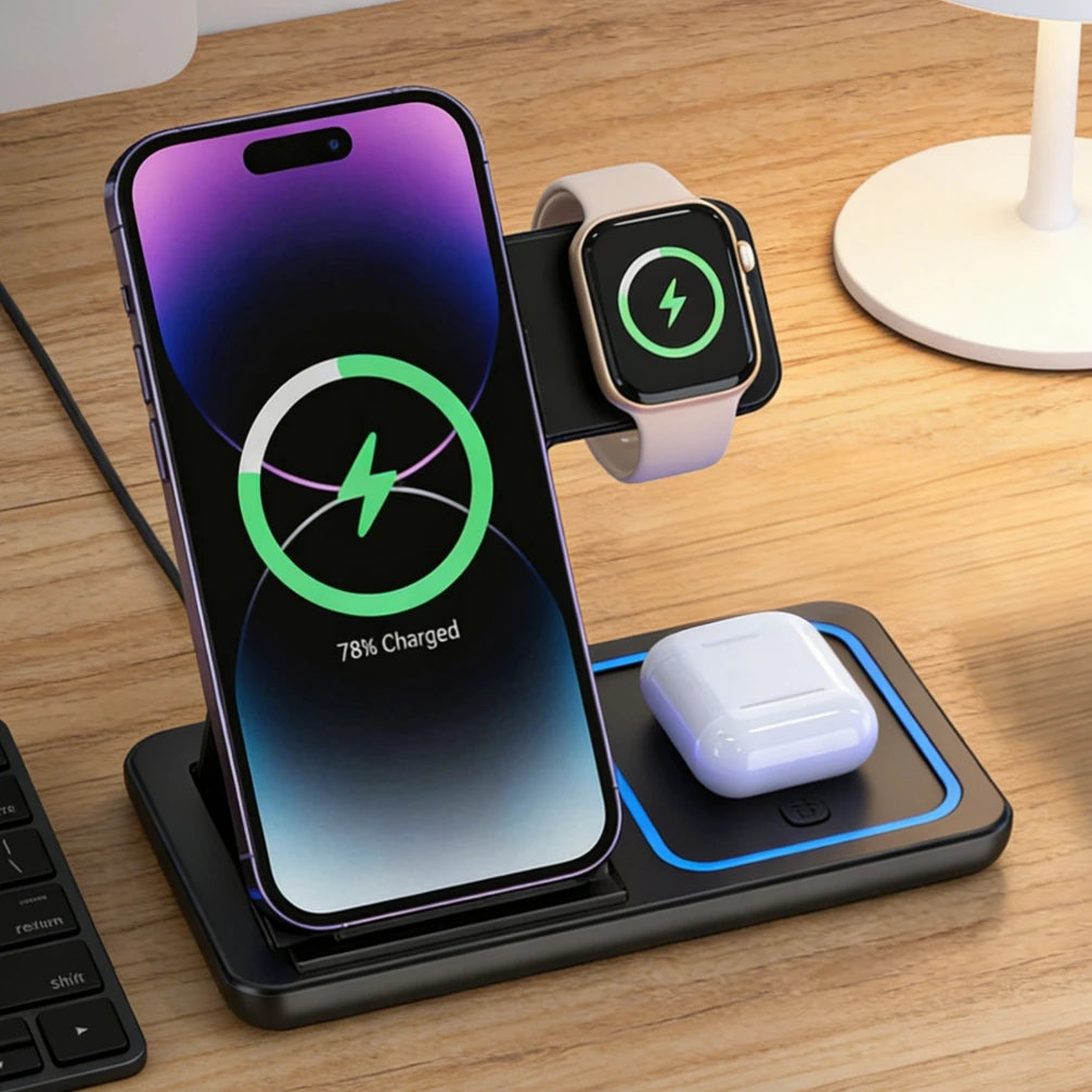 3 in 1 Wireless Charging Station